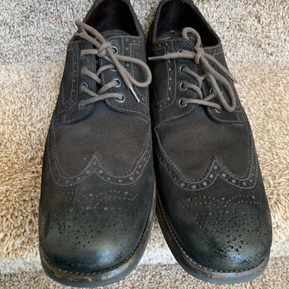 Prada Men\'s Brown Leather Dress-up Oxfords. main image 12